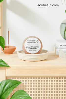 Organic Sitz Tea blend on a neutral background with dried herbs and flowers, labeled no chemicals, organic products – ecobeaut.com