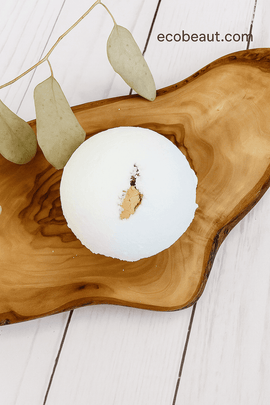 Organic Sitz Tea with chamomile, lavender, and rose petals on a neutral background – natural postpartum relief blend by ecobeaut.com.