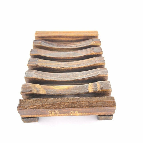 Stack of wooden slabs on a white background