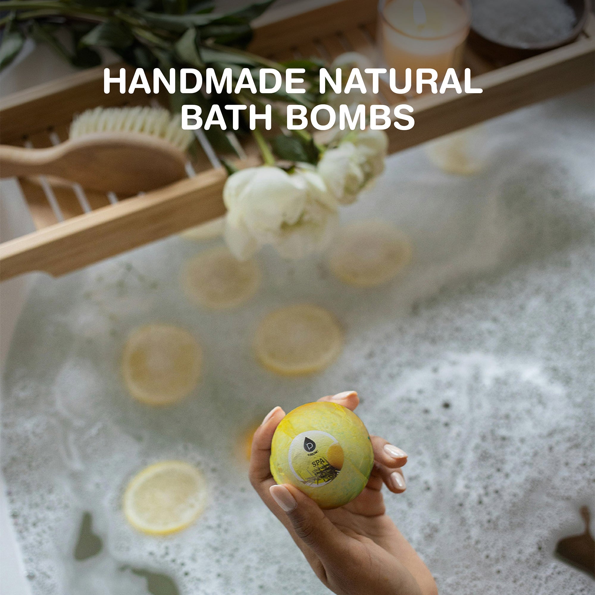10-Piece Natural Bath Bomb Gift Set – Handmade Aromatherapy Bath Bombs with Essential Oils, 4.1 oz Each