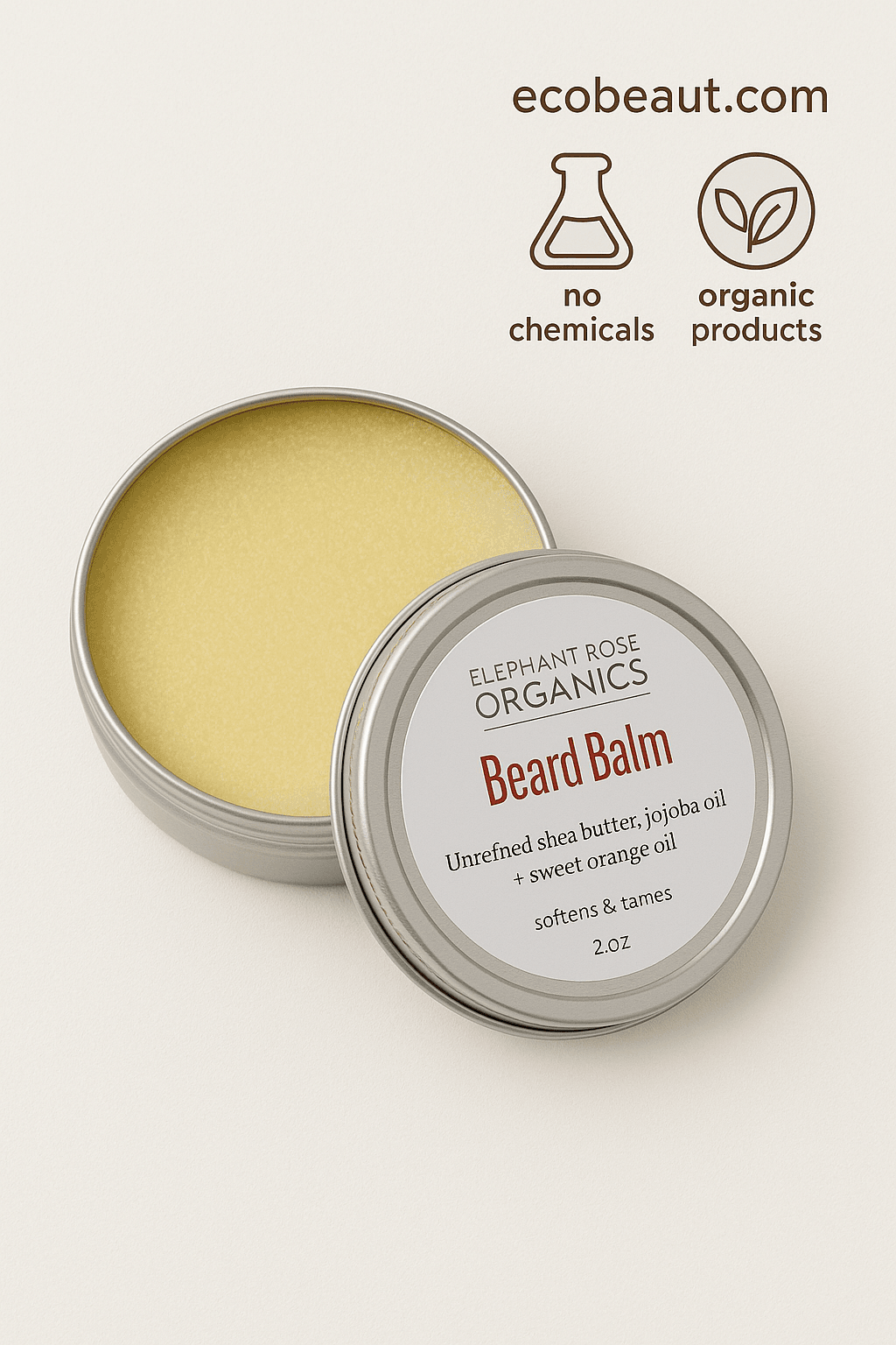  Bearded African American man applying organic beard balm to his face – natural, chemical-free grooming from ecobeaut.com.