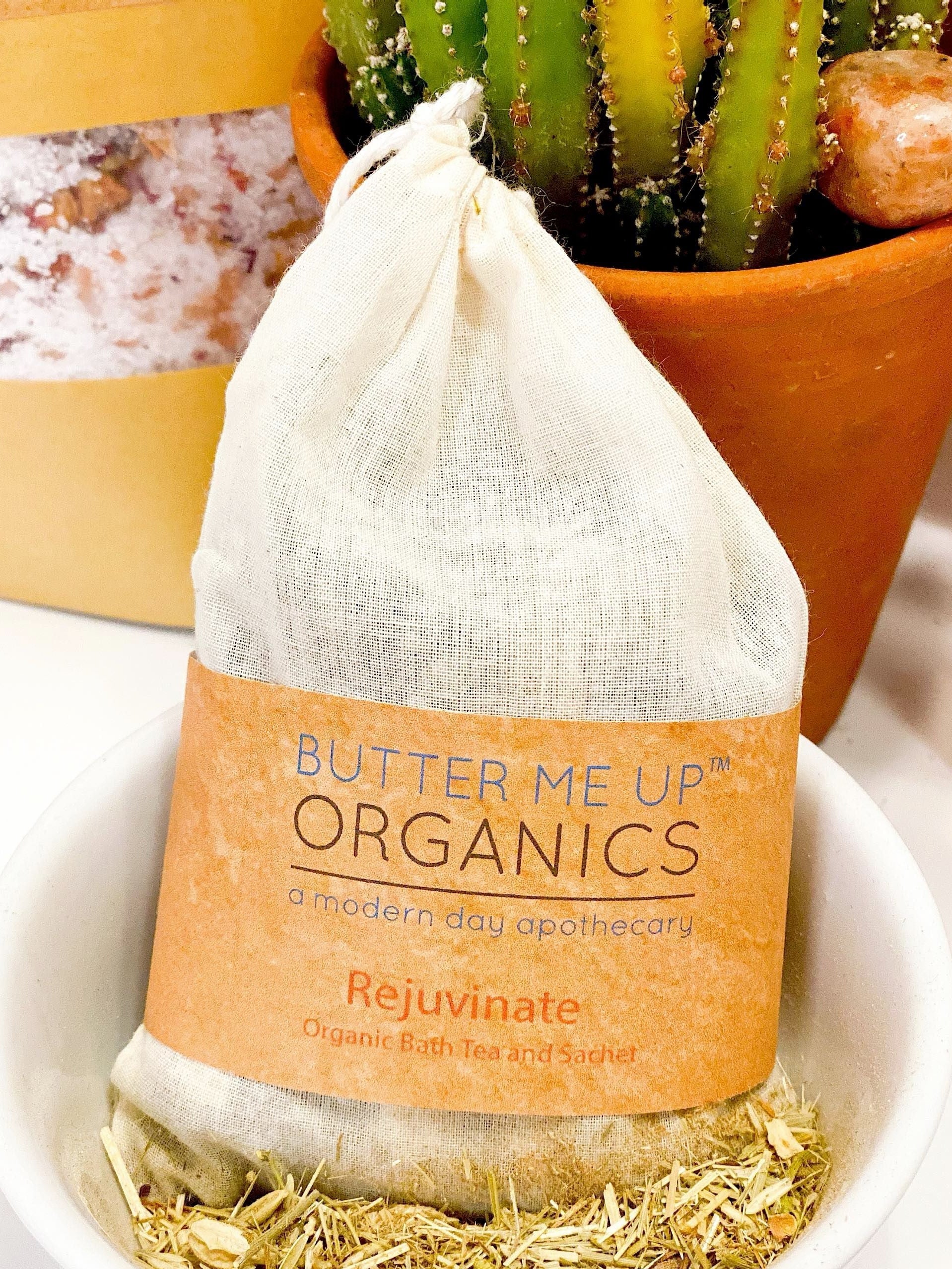 Butter Me Up Organics product in a bowl with a cactus in the background