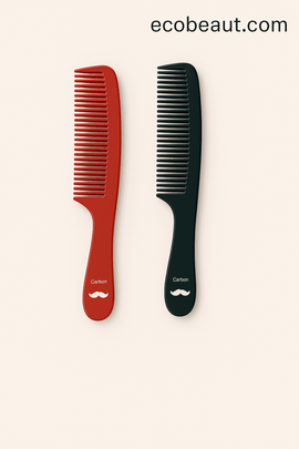 Carbon combs without icons, clean presentation with ecobeaut.com label