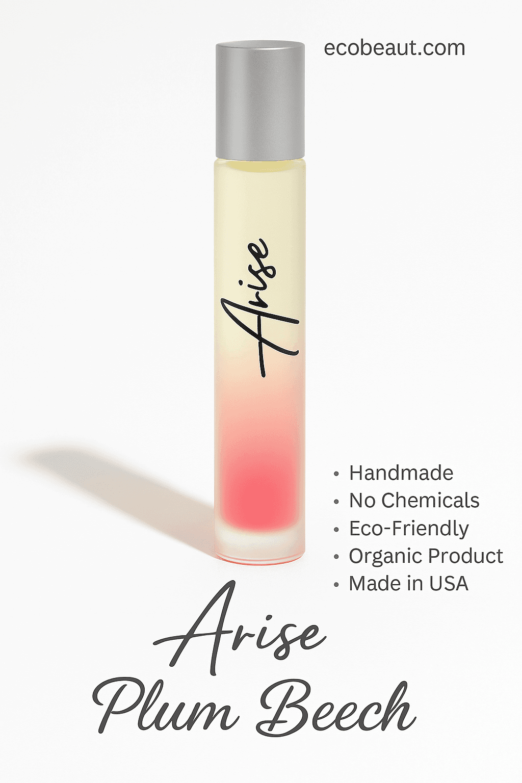 Arise Rollerball Perfume – Embrace Your Inner Light in a handmade eco-friendly container.