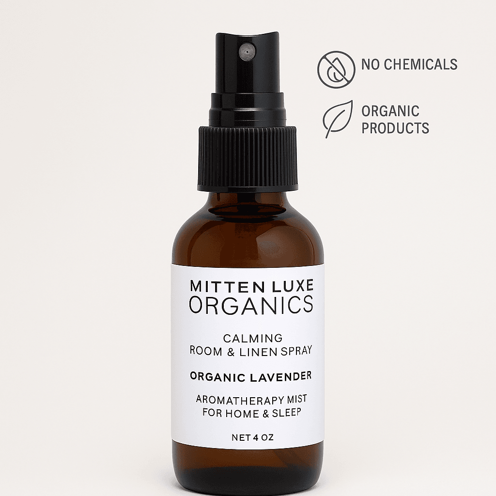 Close-up of Love Potion #2 organic toilet spray bottle with label and eco-friendly branding – ecobeaut.com