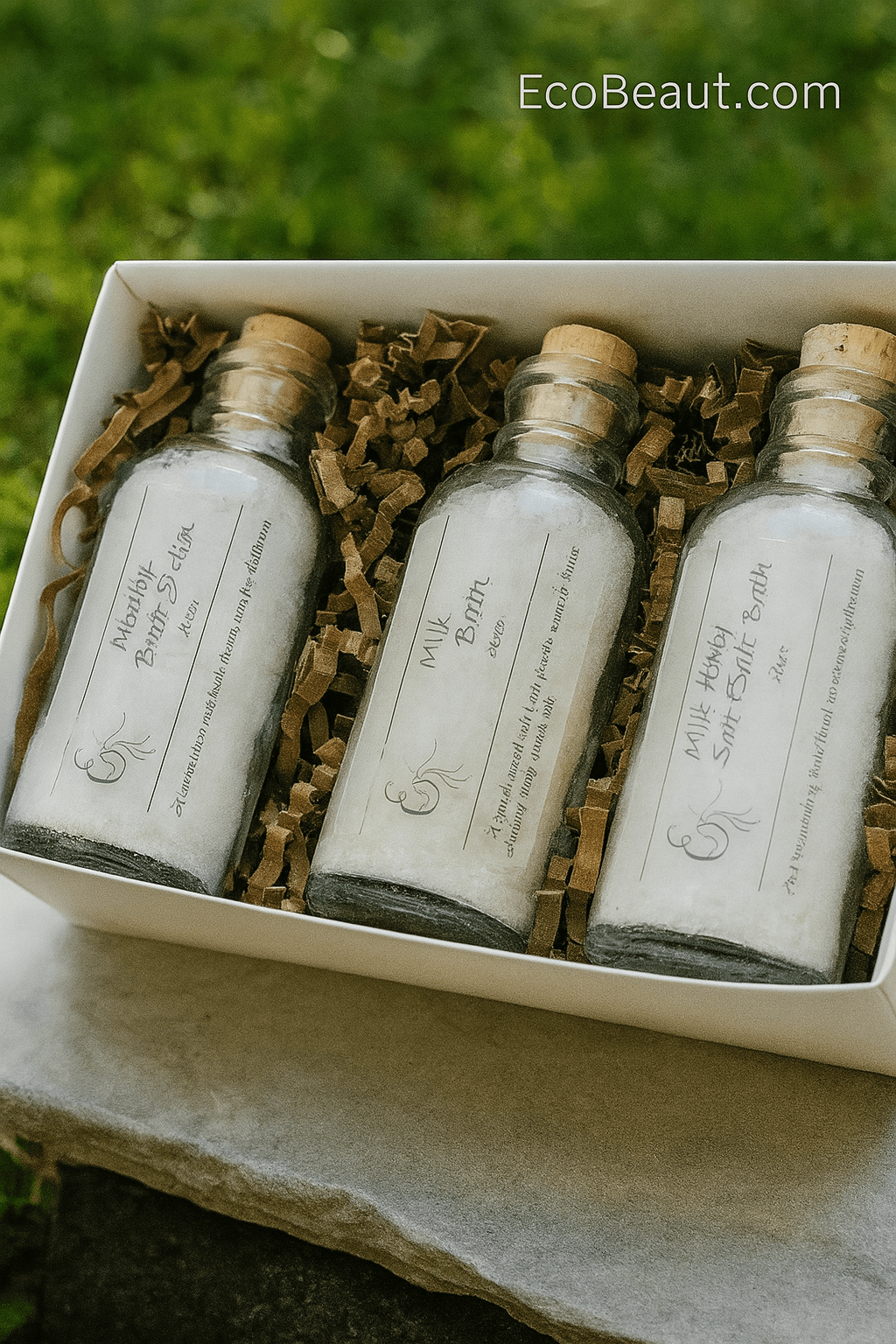 Luxurious Bath Salt Gift Set - Spa Experience in a Gold Box