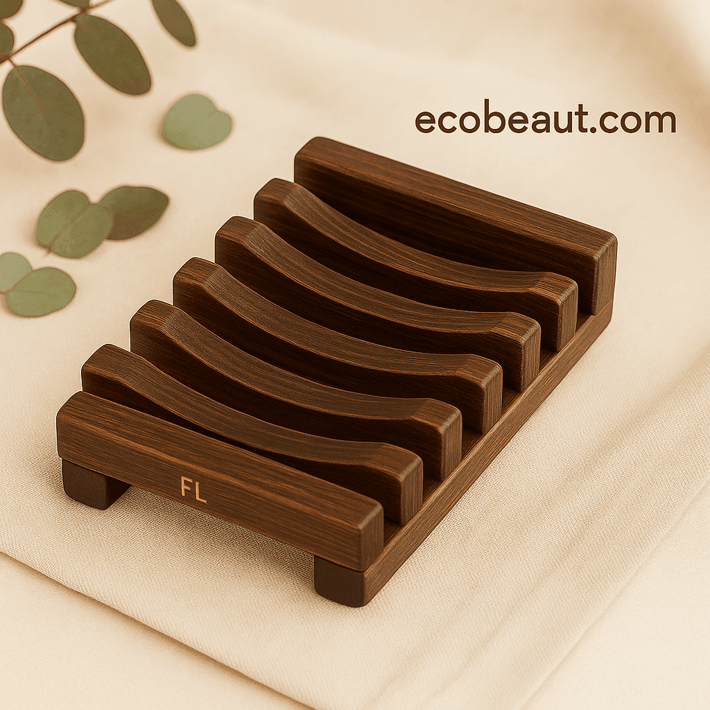 Natural handmade soap bar with lavender buds and 'Butter Me Up Organics' logo, labeled no chemicals and organic products – clean beauty USA