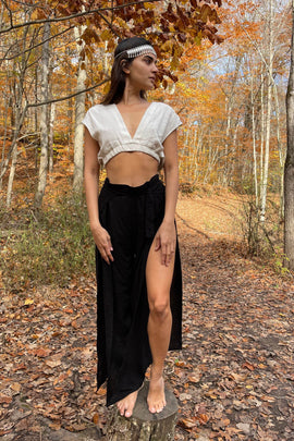 Black Nomad Pants – Organic Cotton Activewear for Yoga, Dance, and Movement