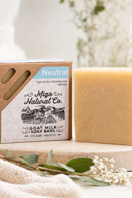 Neutral Goat Milk Soap Bar – Gentle Moisturizing Face & Body Cleanser