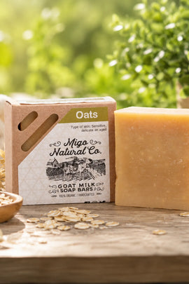 Oats Goat Milk Exfoliating Soap Bar – Moisturizing Face & Body Cleanser for Dry Skin