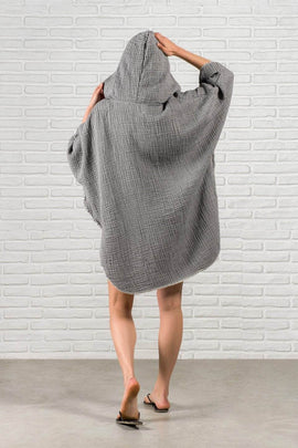 Organic Cotton Boho Surf Poncho – Versatile and Sustainable Beachwear