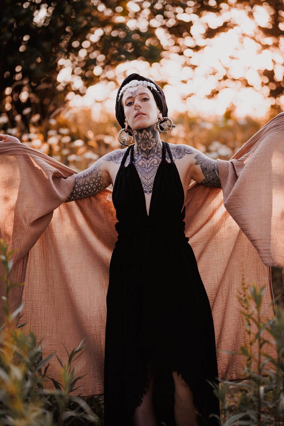 Hooded Black Unisex Cotton Cloak Kaftan – Sustainable and Stylish