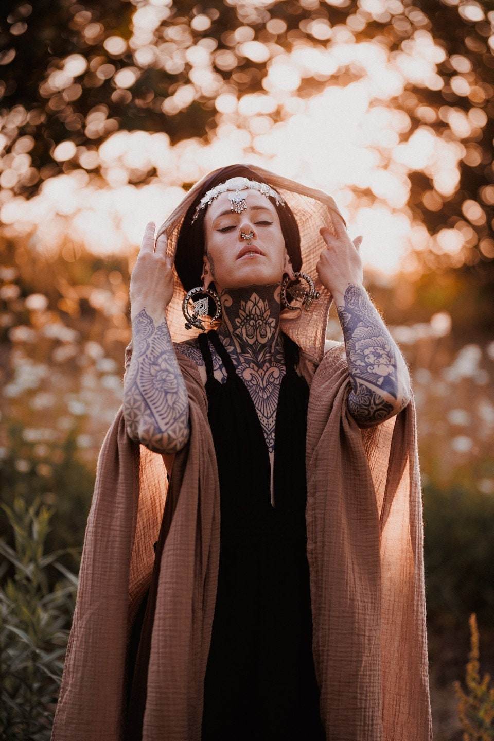 Hooded Black Unisex Cotton Cloak Kaftan – Sustainable and Stylish